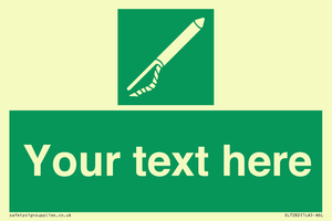 Custom sign safe condition Line throwing appliance